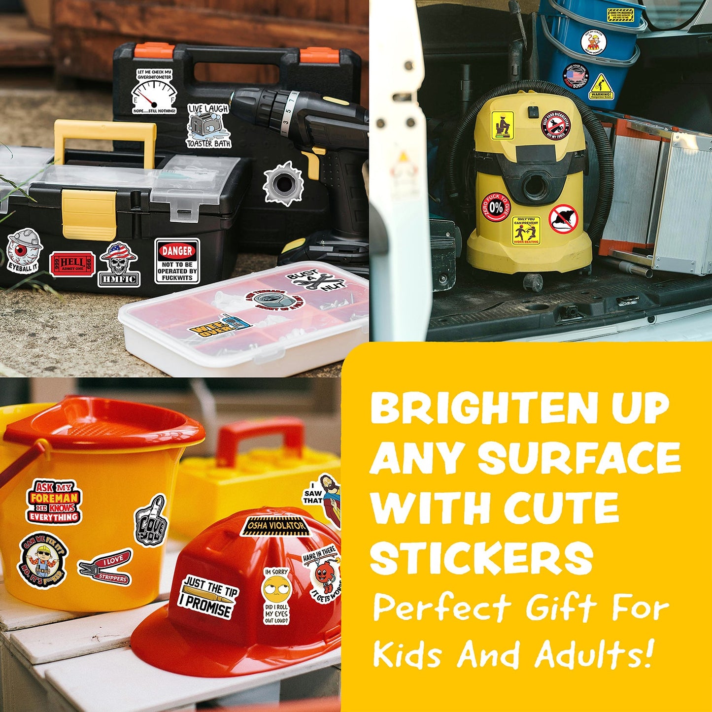 224 PCS Hard Hat Stickers for Adults