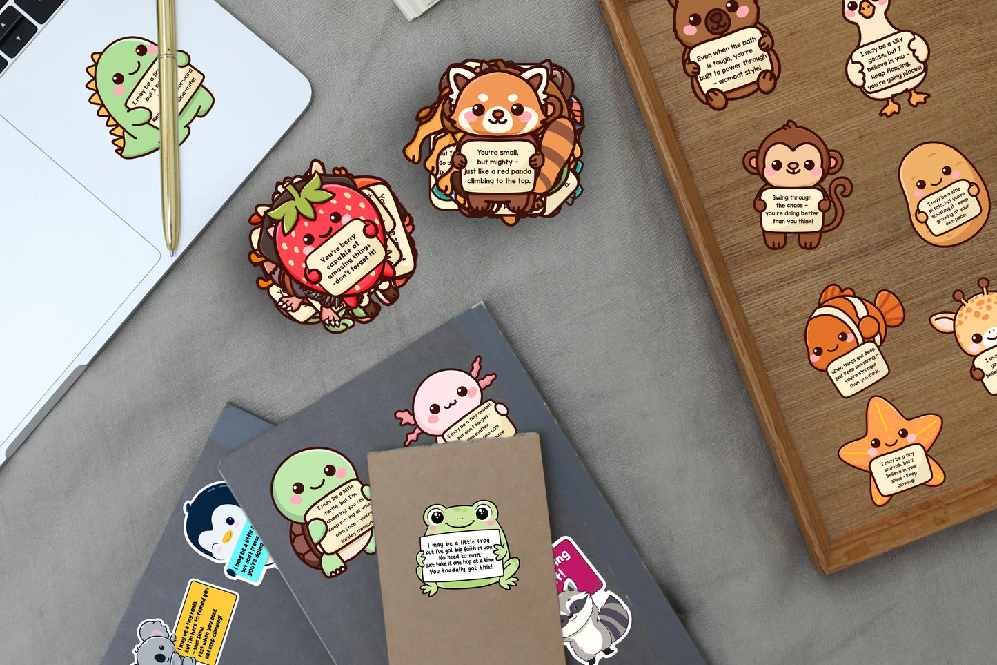 100PCS Emotional Support Animal Stickers