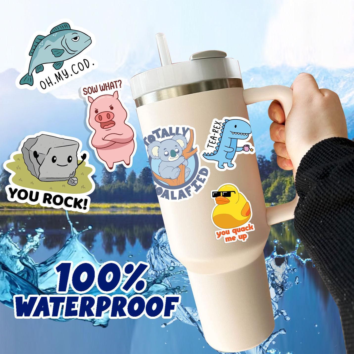123 PCS Funny Emotional Pun Stickers for Adults