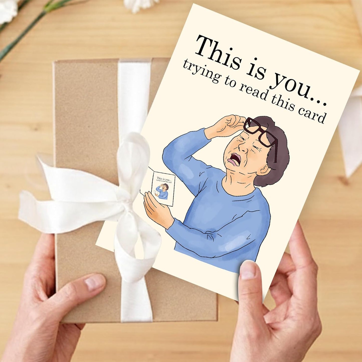 This is you trying to read this card - Funny Birthday Card