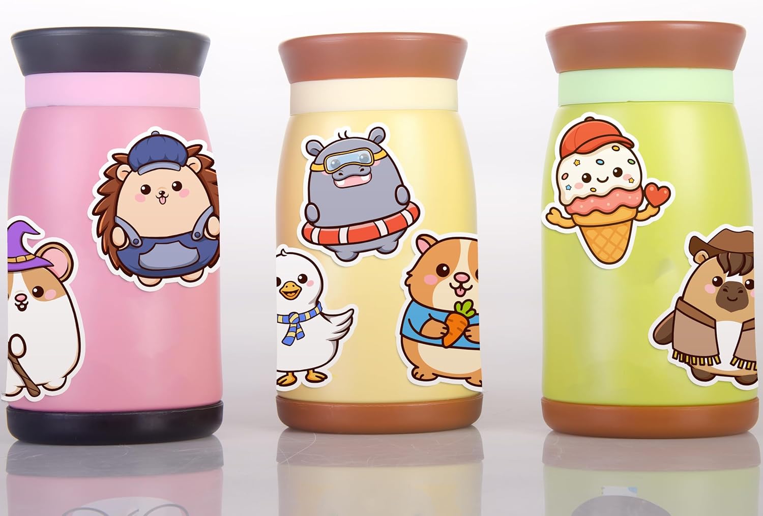 Pocket Pals by Puraesla – 156PCS Cute Animal Stickers for Kids, Waterproof Vinyl Water Bottle Stickers, Self-Adhesive P…