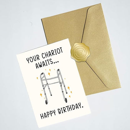 Your chariot awaits - Funny Birthday Card