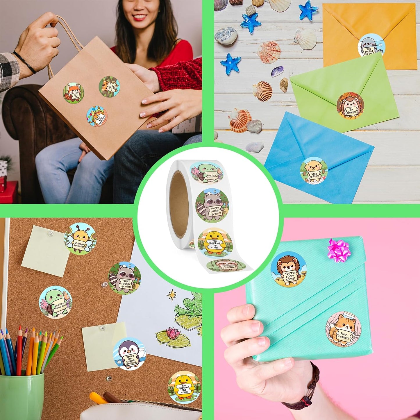 3 Rolls Scratch & Sniff Stickers for Kids by Puraesla – Emotional Support Scented Affirmation Stickers, Cute Classroom …