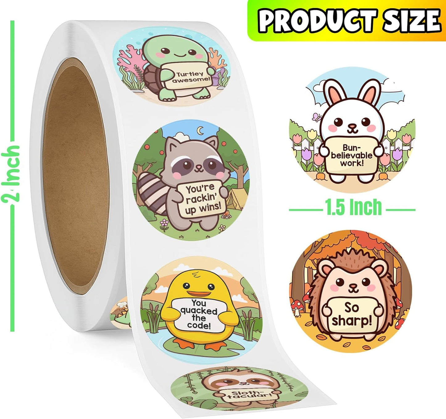 3 Rolls Scratch & Sniff Stickers for Kids by Puraesla – Emotional Support Scented Affirmation Stickers, Cute Classroom …