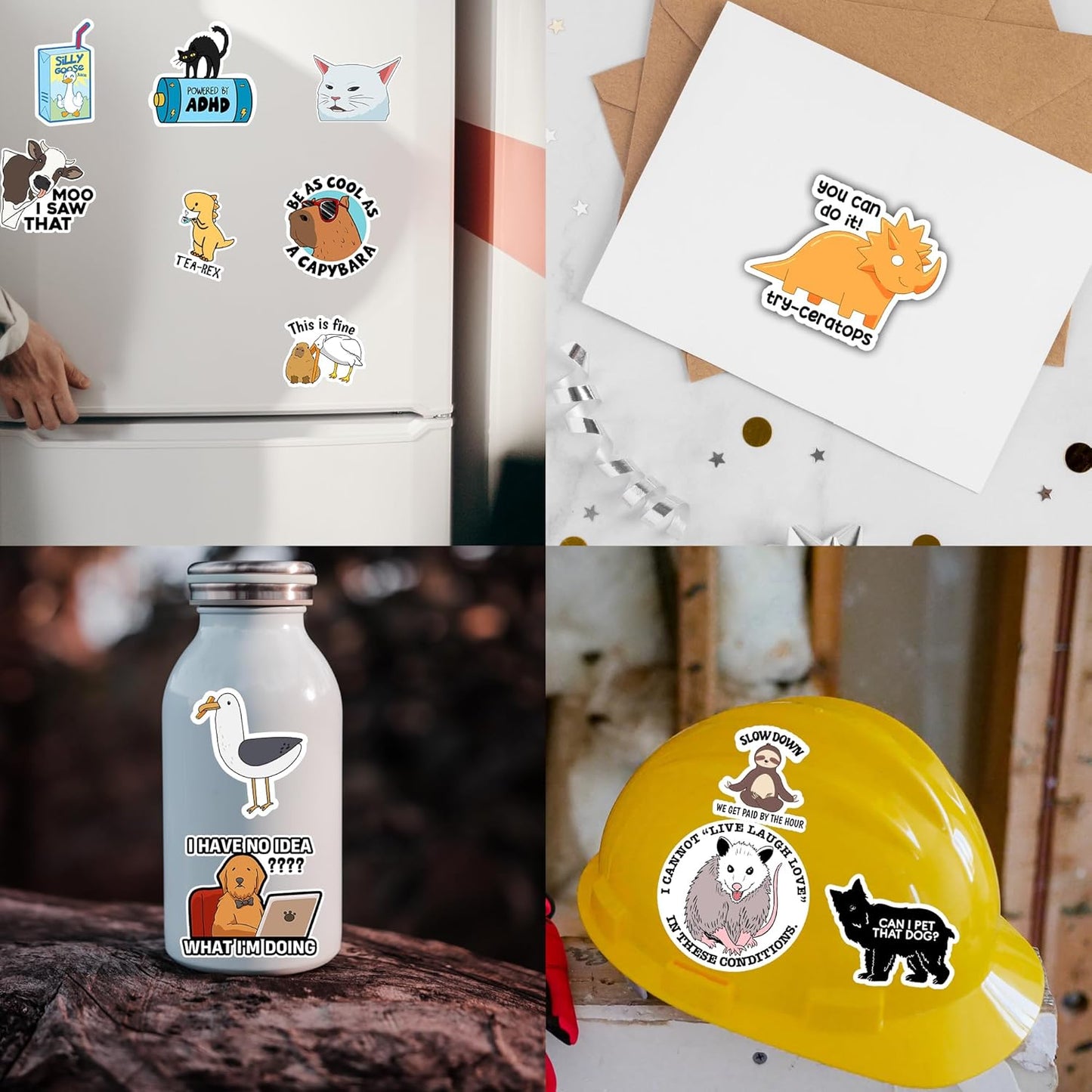 120pcs Funny Animal Stickers for Adults (Dirty)