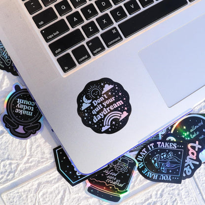To the Stars Who Listen – Lumina Series Holographic Affirmation Stickers (100pcs)