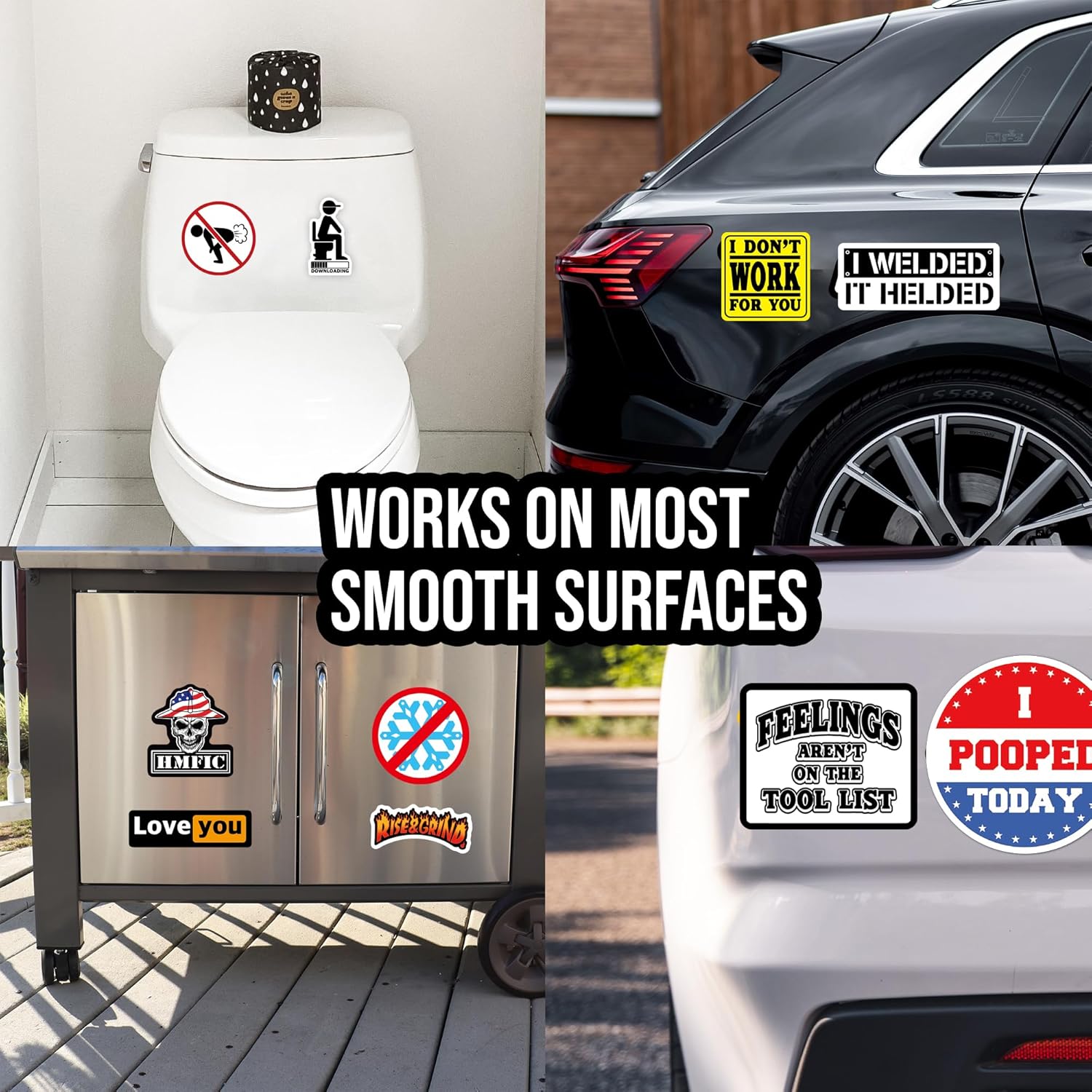 150 PCS Funny Hard Hat Stickers for Adults