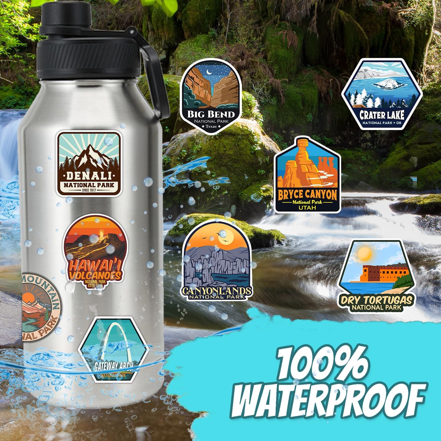 156 Pcs National Parks Sticker Pack
