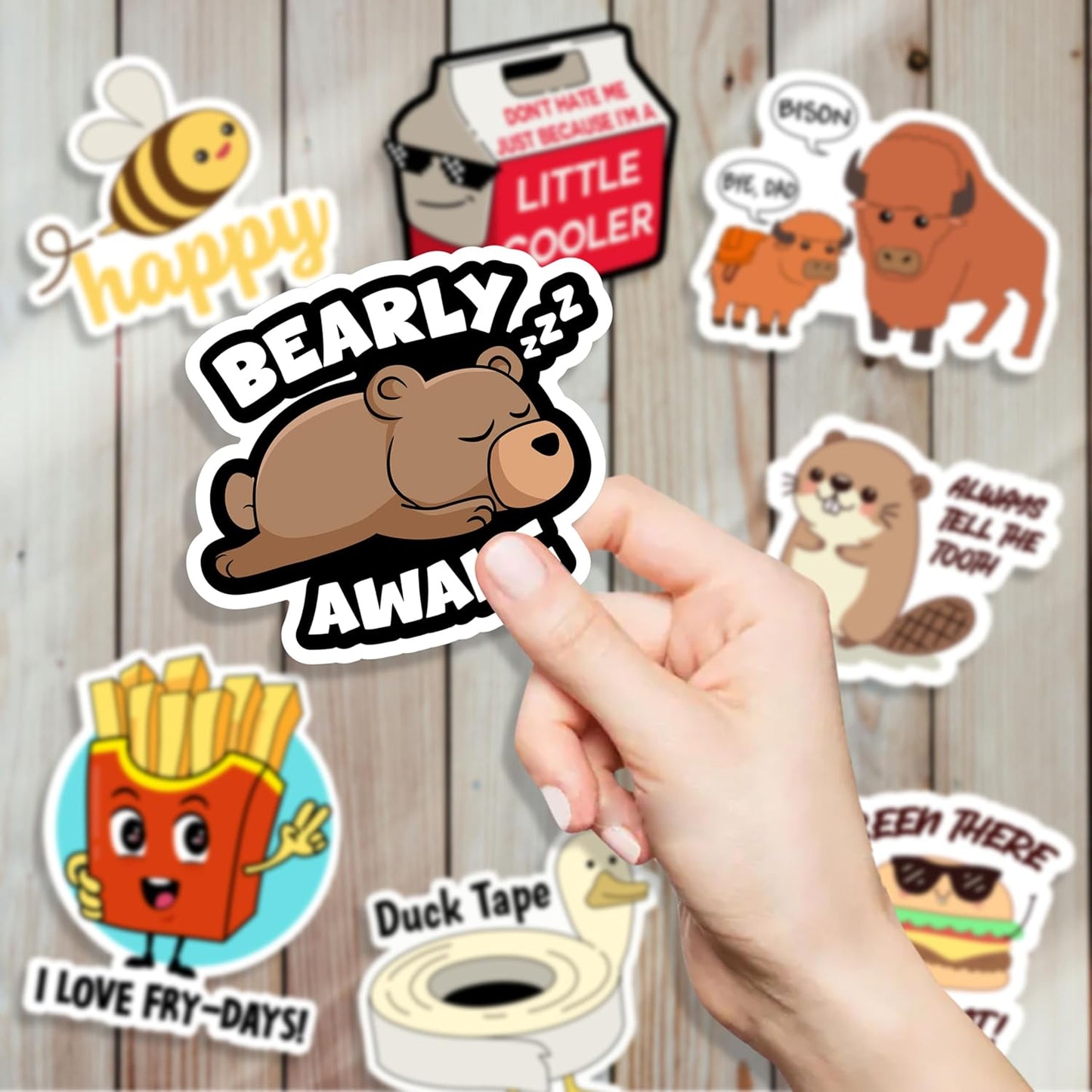 123 PCS Funny Emotional Pun Stickers for Adults