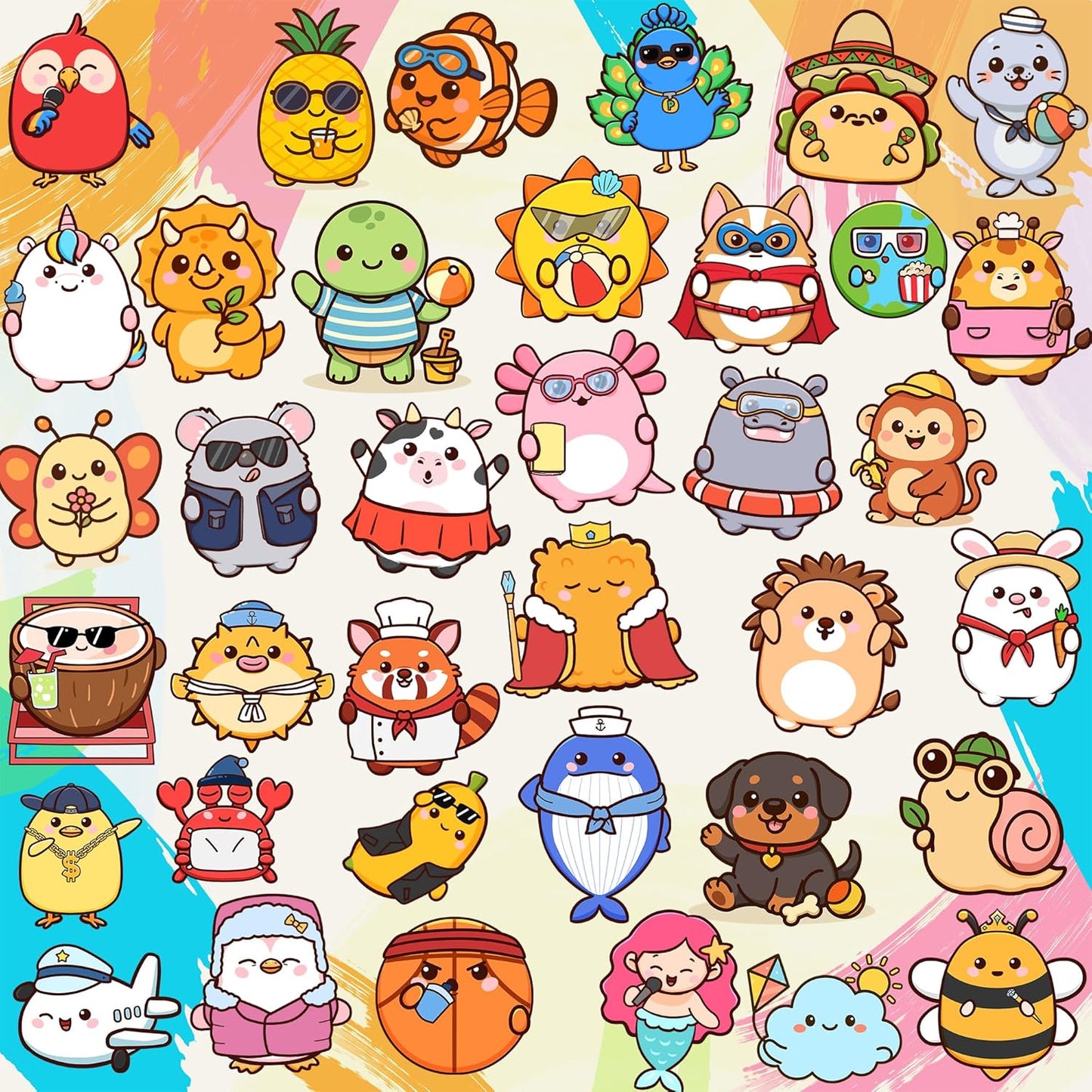 156/308 Pcs Animal Stickers for Kids