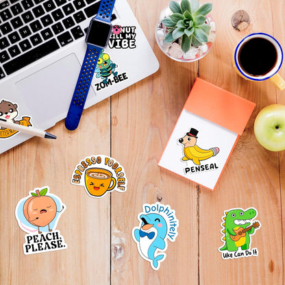 123 PCS Funny Emotional Pun Stickers for Adults