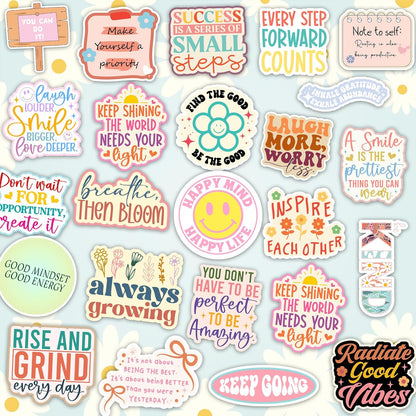 300Pcs Holographic Motivational Stickers Positive
