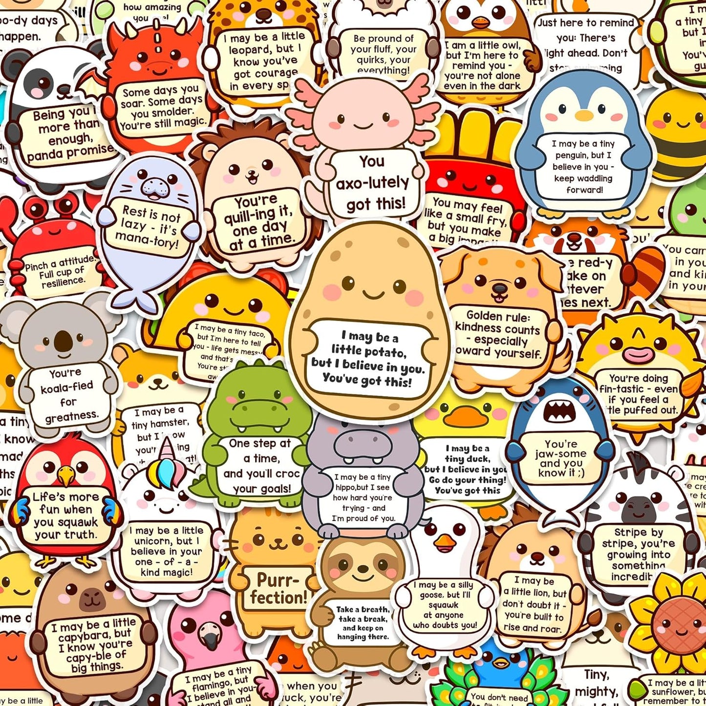 200Pcs Emotional Support Buddies Stickers