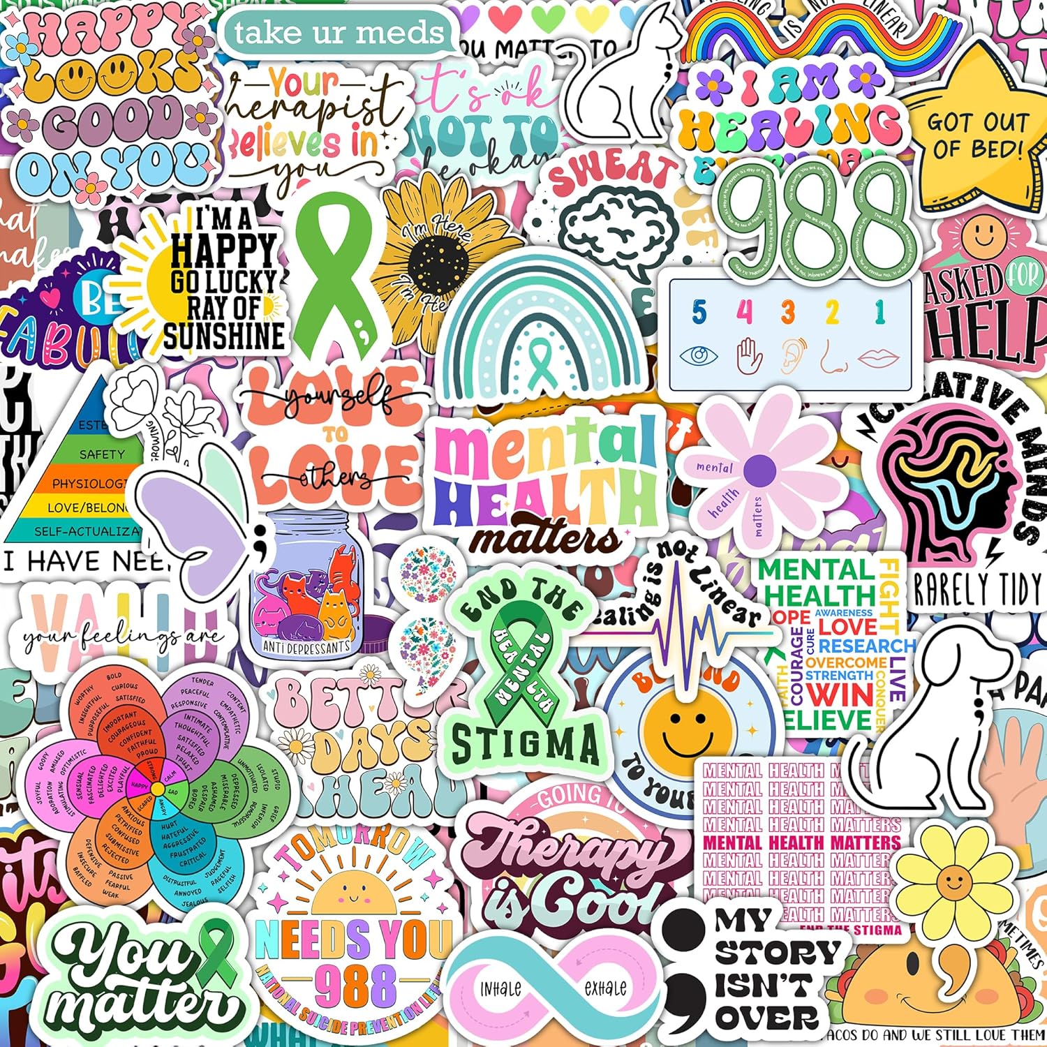 150 PCS Mental Health Matters Stickers Pack