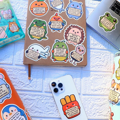 200Pcs Emotional Support Buddies Stickers