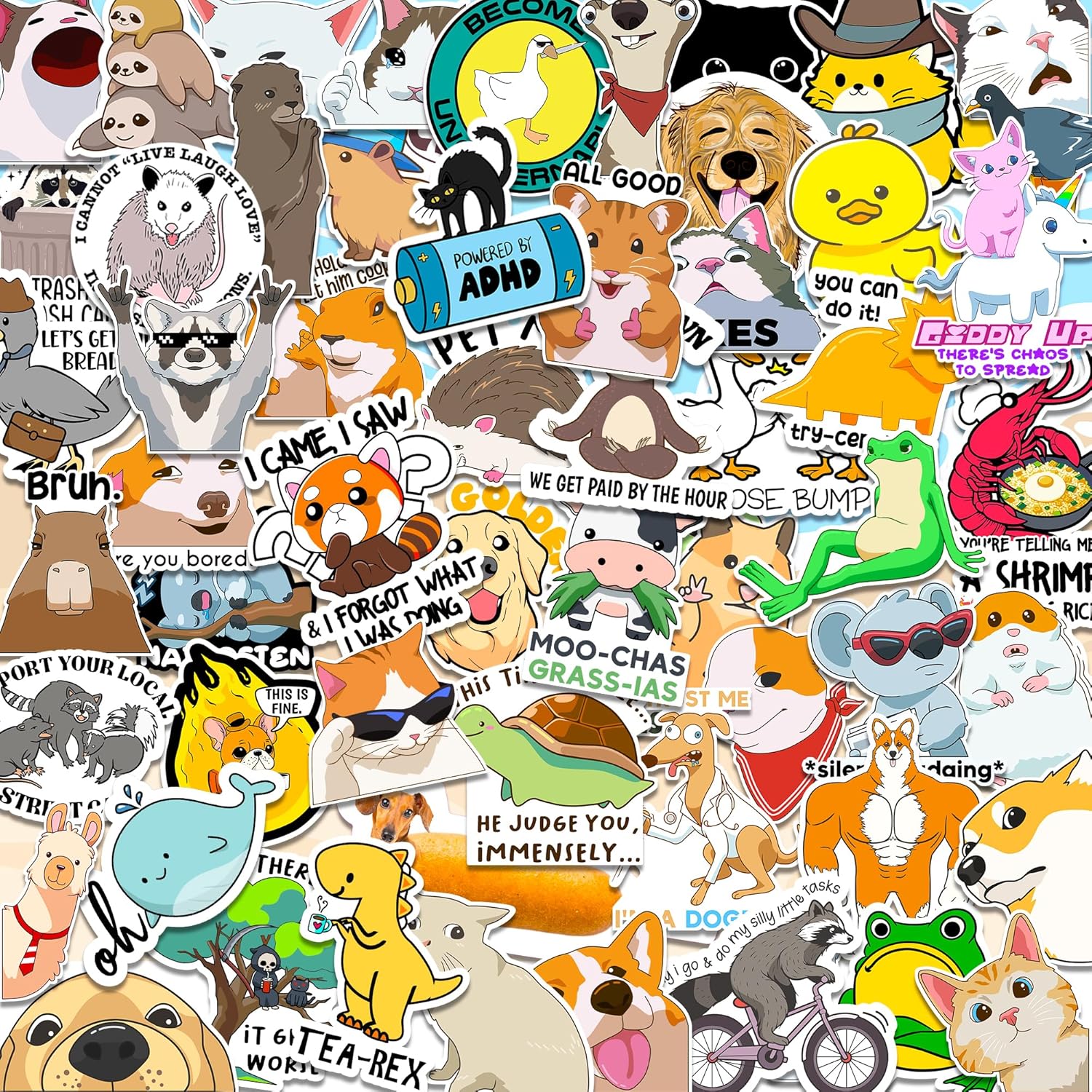 400 PCS Funny Quote Stickers for Adults