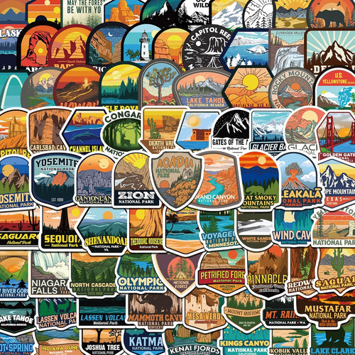 156 Pcs National Parks Sticker Pack