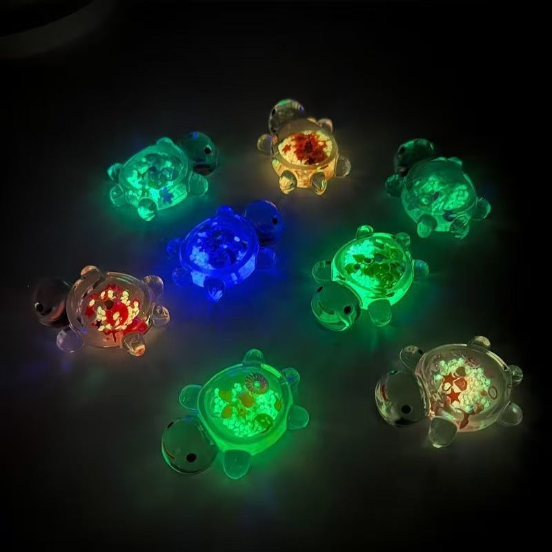 Luminous Glitter Turtle Mystery Bags - Glow in the Dark Miniature Sea Turtle Figurines | Kawaii Desk Decor & Sensory Su…