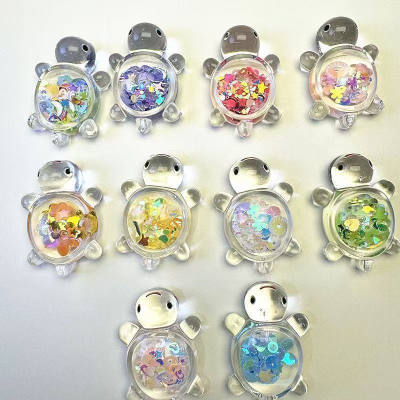 Luminous Glitter Turtle Mystery Bags - Glow in the Dark Miniature Sea Turtle Figurines | Kawaii Desk Decor & Sensory Su…