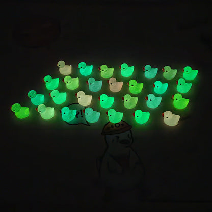 Luminous Little Ducks Miniature Figures – 3D Charms for Fairy Gardens, Hair Accessories & Car Decor