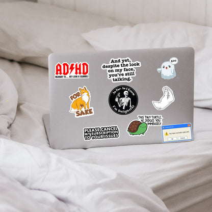 130 Pcs Funny Saying Stickers for Adults Quote Water Bottles Stickers Pack Waterproof Cool Accesory for Laptop, Bumper,…